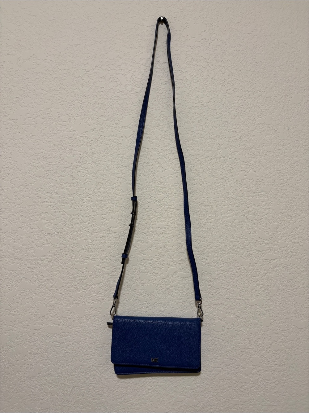 Michael Kors Blue Leather Crossbody Wallet